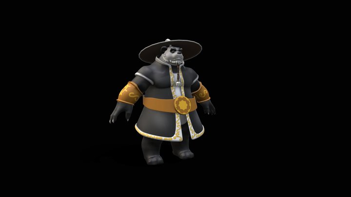 Master Panda, Dragon Warrior 3D Model