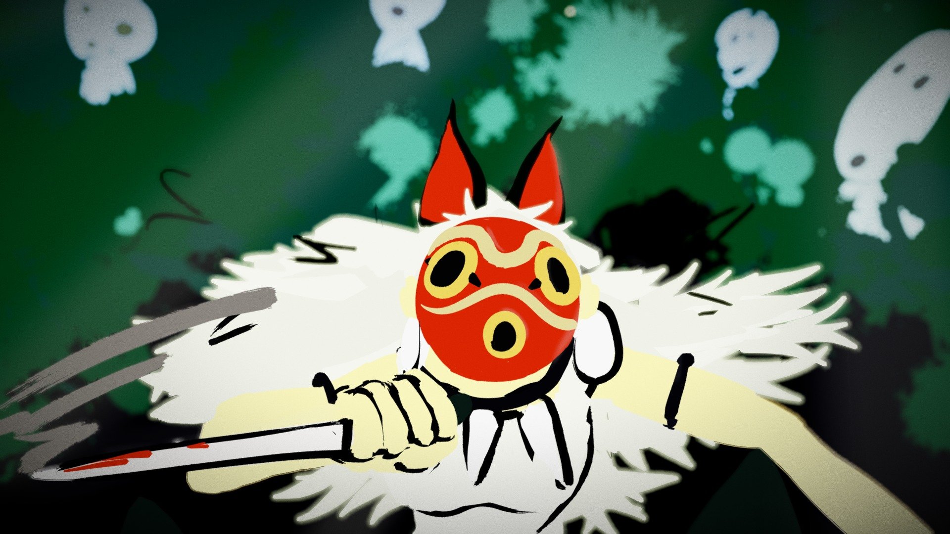 Tilt Brush - Princess Mononoke Sketch