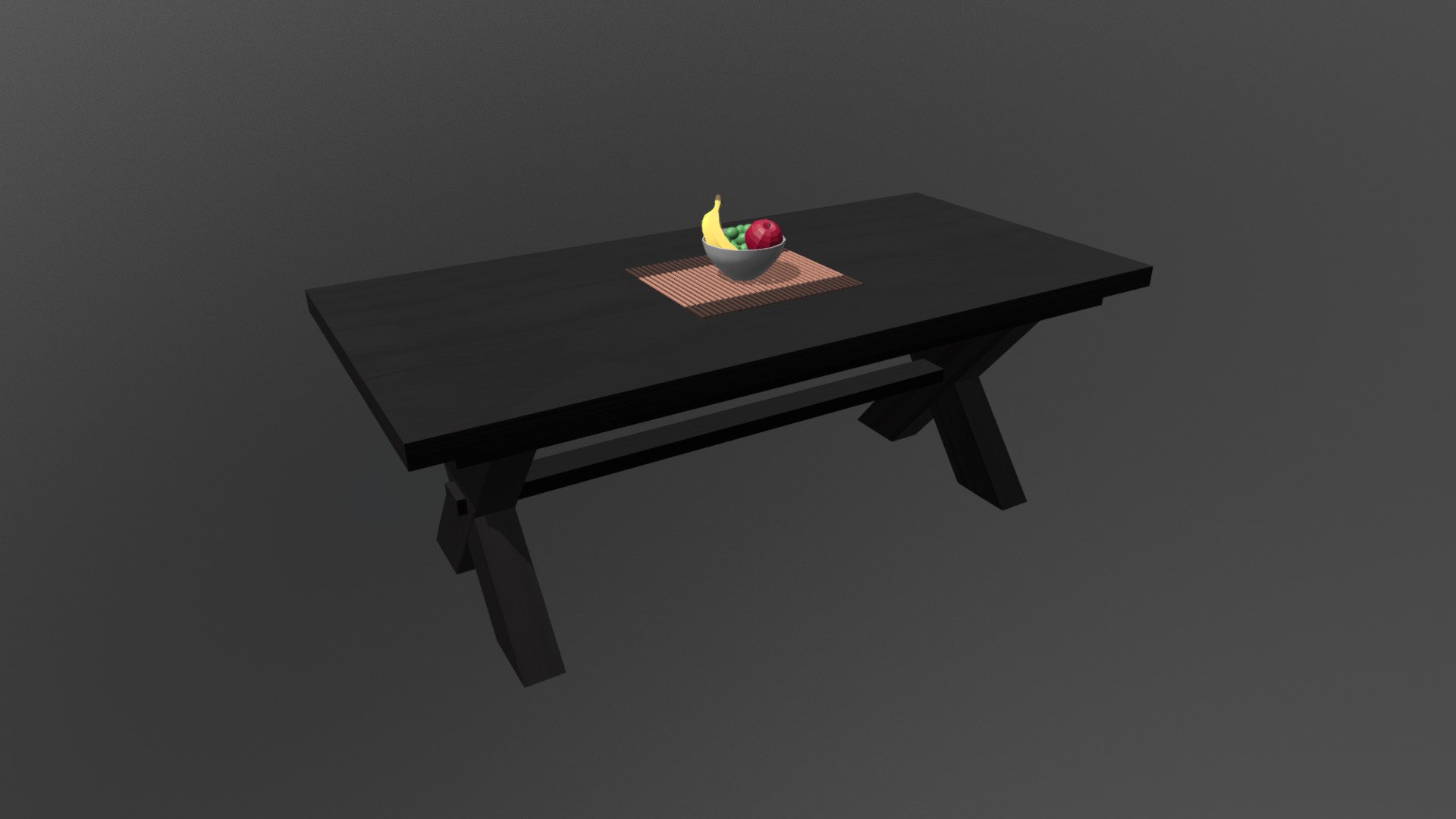 Dining table with fruits