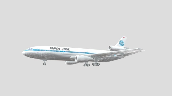 Pan Am DC-10 3D Model