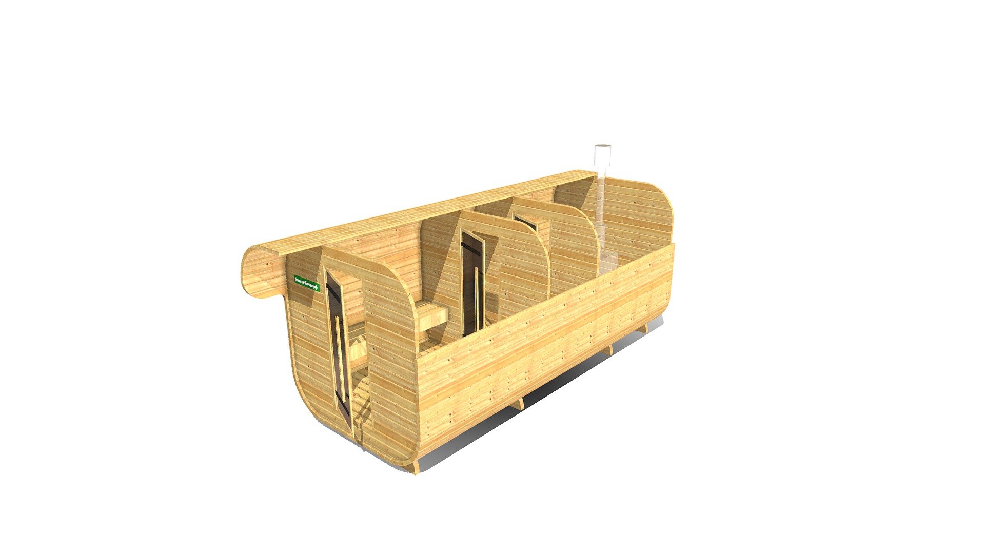 БАНЯ В КУБЕ ЛЮКС (5 метров, 3 помещения) - 3D model by banya-bochk-kub ...
