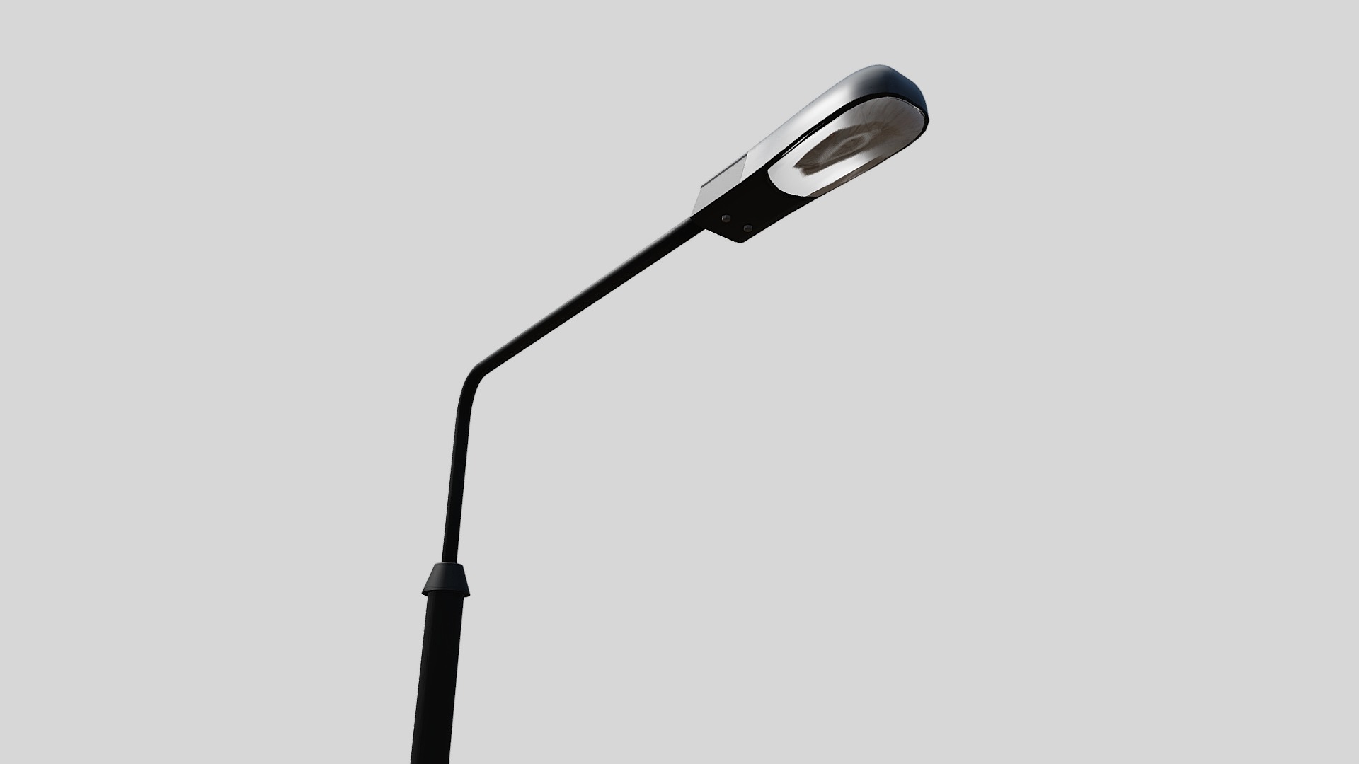 3D model Lamp Post – Dark 3 (street lights) - This is a 3D model of the Lamp Post - Dark 3 (street lights). The 3D model is about a black and white lamp post.