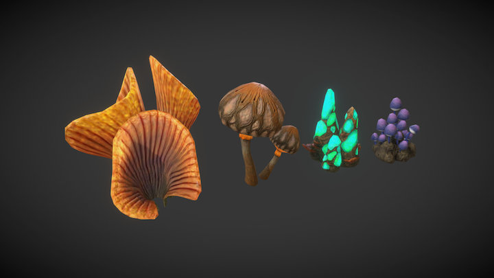 Scatherran Mushrooms 3D Model