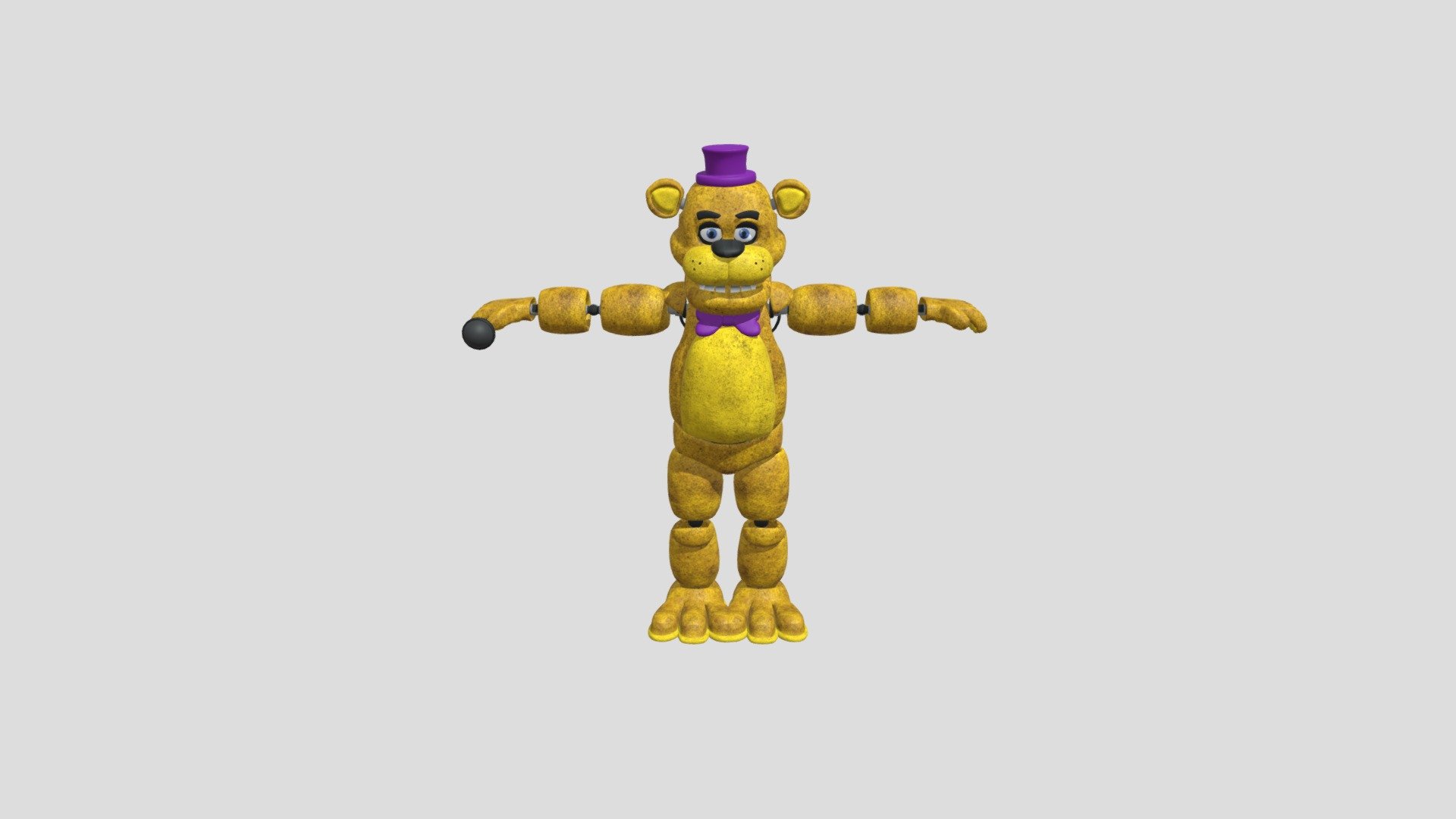 UCN Fredbear by datbasicsfmanimator & Rynfox FBX - Download Free