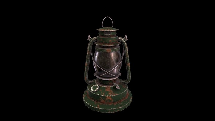 Rusty Old Lantern 3D Model