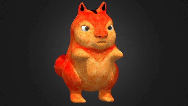 "Chipku", blender's opensourse mascot (rigged) 3D Model