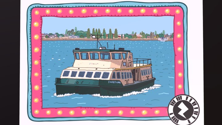 Newcastle Ferry Scene 3D Model