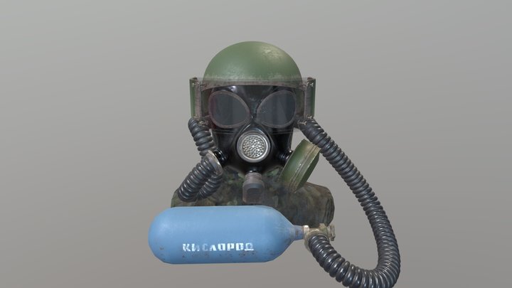 Gas mask and helmet