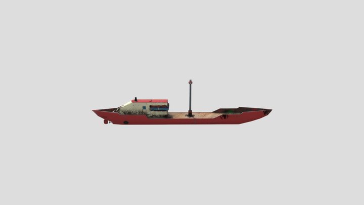 Low poly boat V4 3D Model