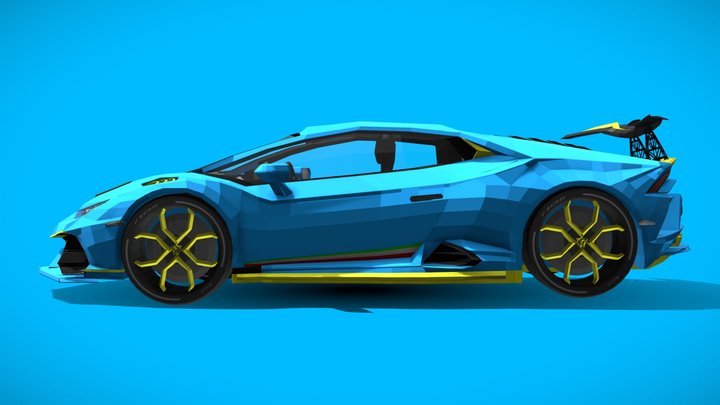 [FREE Low Poly Ready for game] Lamborghini 3D Model
