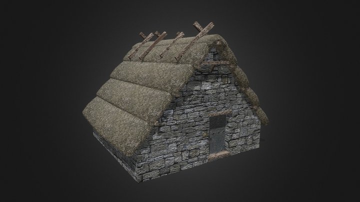 Medieval stone house 3D Model