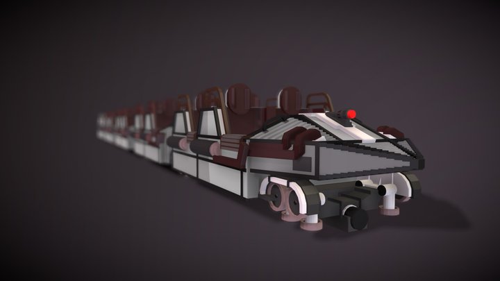 Custom Space Mountain Train 3D Model