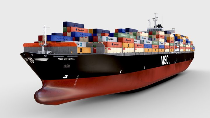 Cargo ship 300m 3D Model