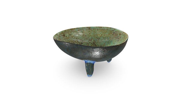 3D Handmade Ceramic Bowl - Egg shape 3D Model