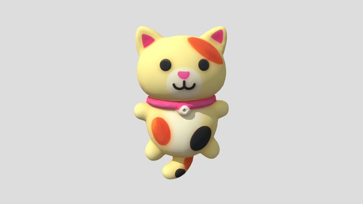 Yellow Toy Cat – Modello 3D gratuito STL