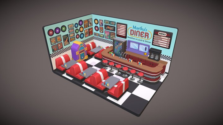 Martha's Diner 3D Model