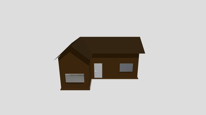Unfurnished brown House 3D Model