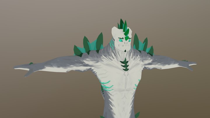 LowPoly GreenLine 3D Model