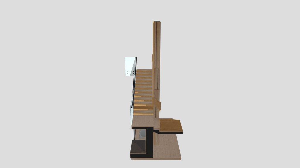 U Type Wooden Stairs