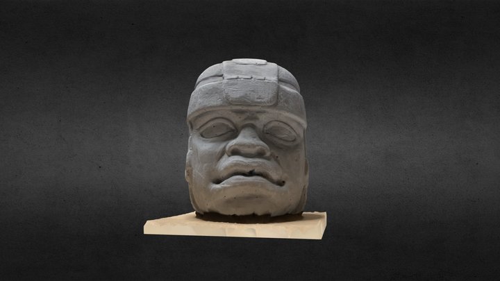 Cabeza Olmeca 3D Model