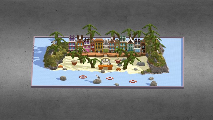 Lobby SkyWars Summer Beach 3D Model