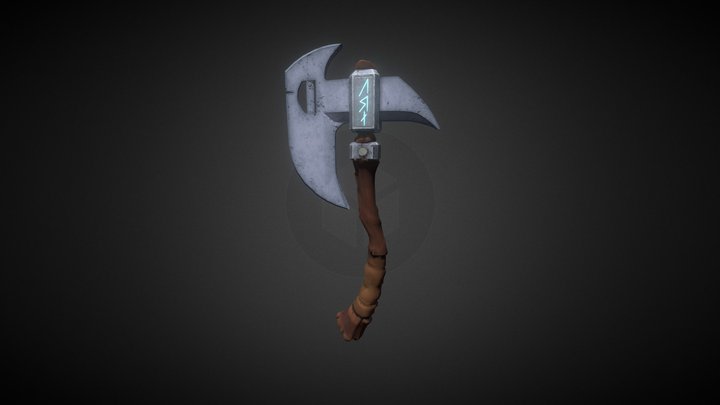 Runic Axe 3D Model
