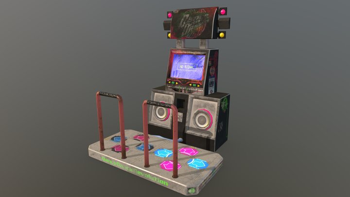 Old Dance Dance Machine - Texturing 3D Model