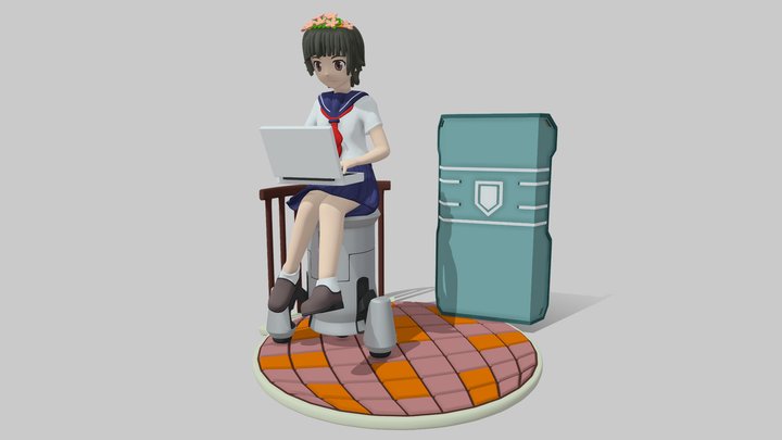Uiharu Kazari (To aru Kagaku no Railgun) 3D Model