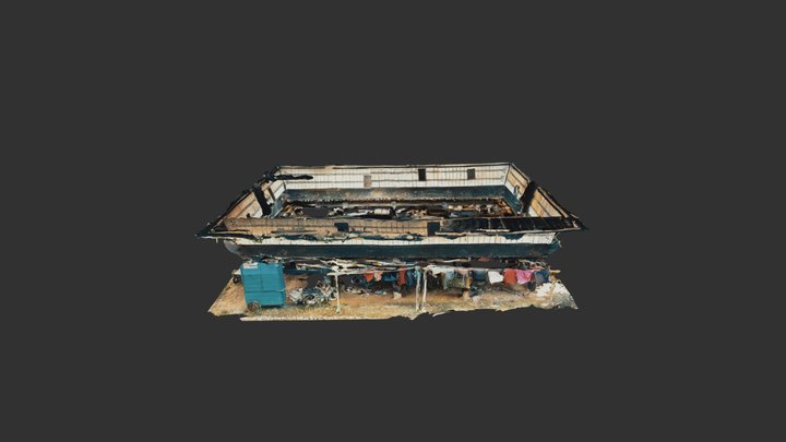 Dinding dan pilar bawah rumah mbelin 3D Model