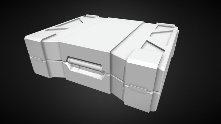 Sci-fi Medical Crate (no texture WIP) 3D Model