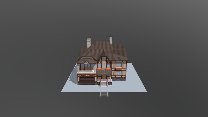 EU Cottage House2 3D Model