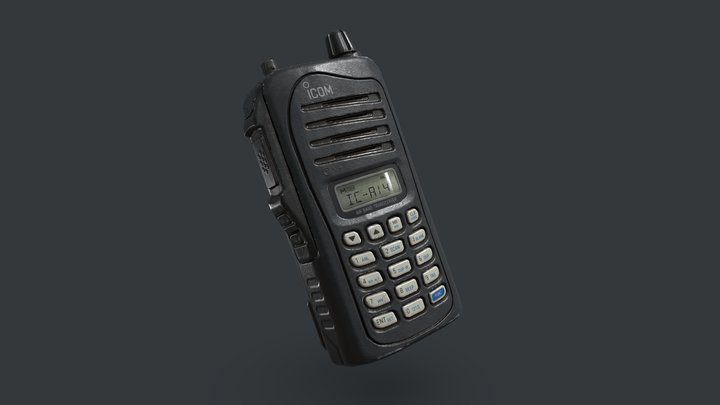 Handheld Radio - ICOM IC-A14 3D Model