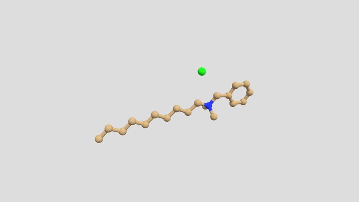 Benzalkonium Chloride 3D Model