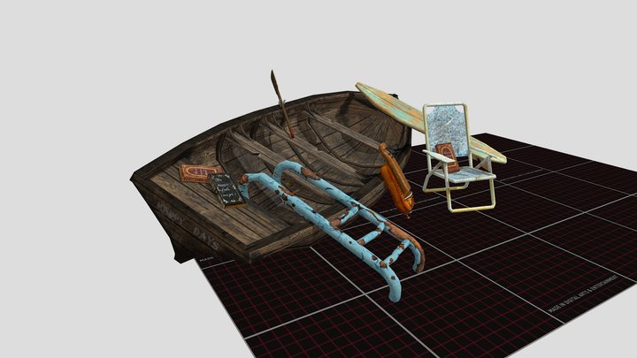 DAE 5 Finished props - By the ocean 3D Model