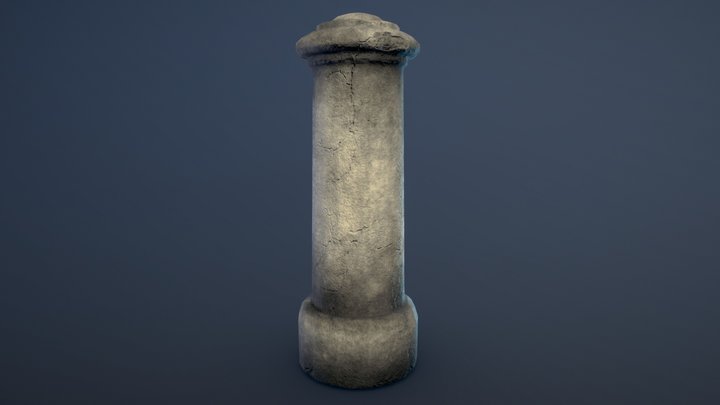 Pillar Game Res Mesh 3D Model