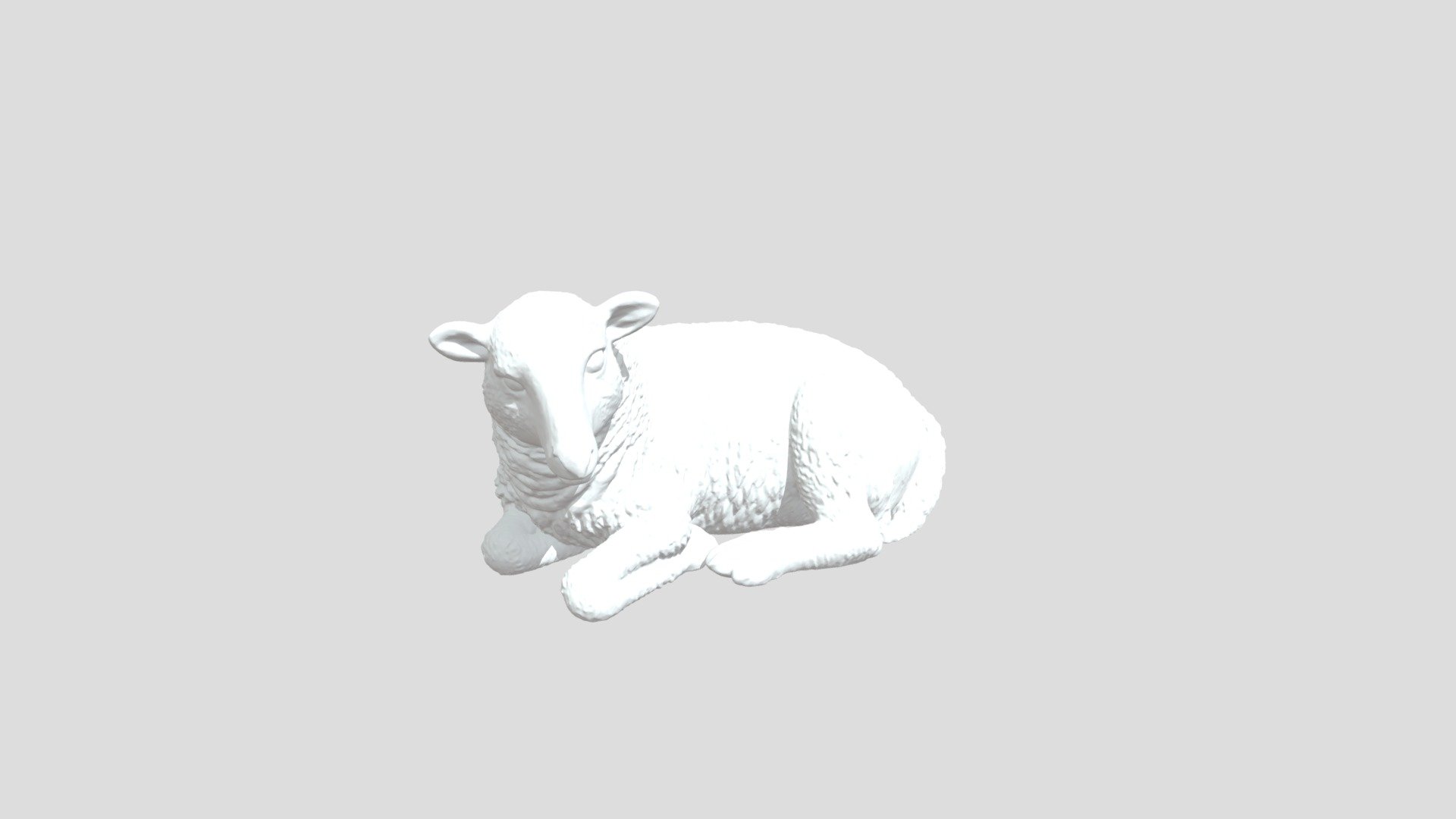 Realistic model of sheep sheep laying - 3D model by Michal Kaskosz ...