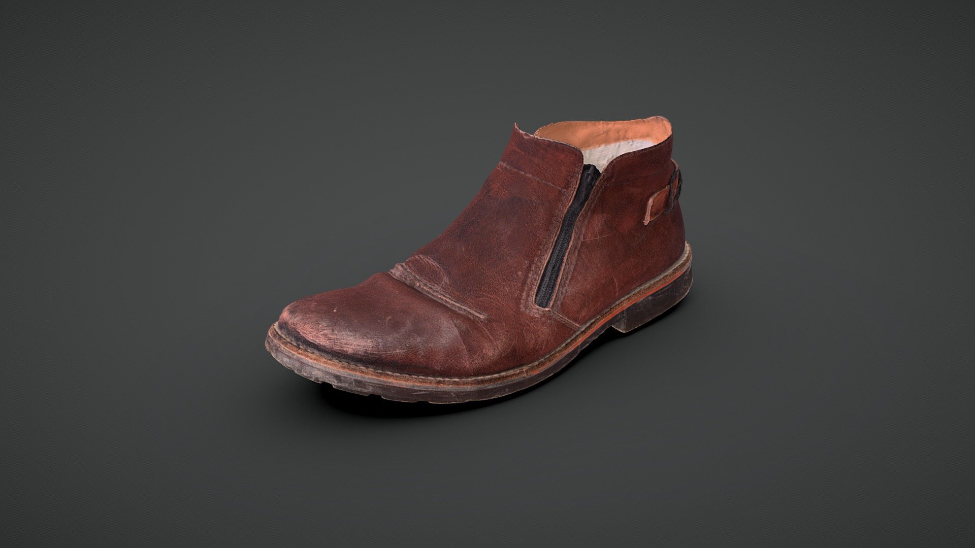 Worn Rieker leather shoe