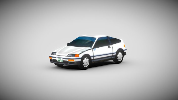 Honda CRX (ps1 graphics) 3D Model