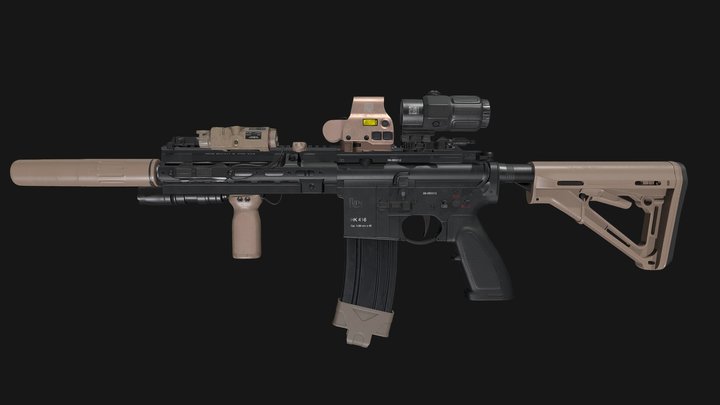 HK416A5 3D Model