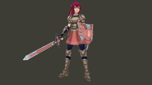 Armor Girl 3D Model