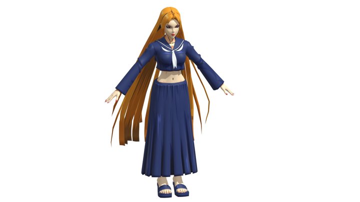 Anime Girl 3D Model