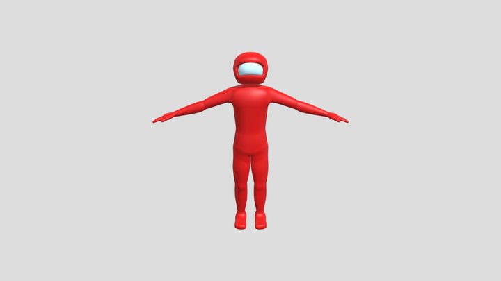 Among Us Inspired Human Character 3D Model