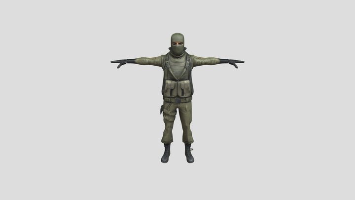 soldier, informal militia 3D Model