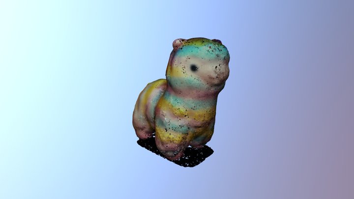 Rainbow Lama 3D Scan 3D Model