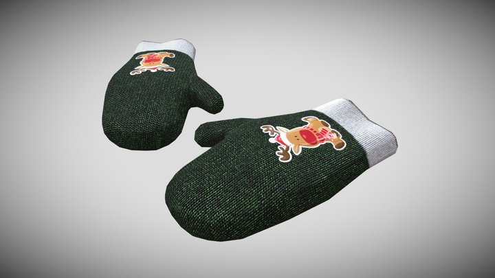 Winter_ Gloves_LP 3D Model