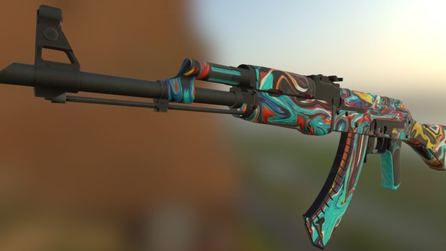 AK-47 | Color Apocalypse 3D Model