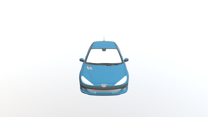 Peugeot 206 GLB 3D Model
