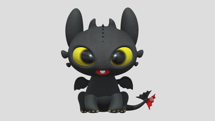 Toothless (Chimuelo) cute 3D Model