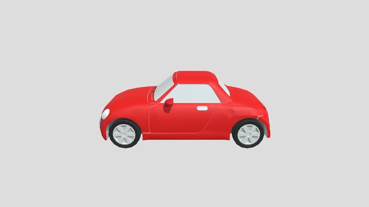 Daihatsu Copen roof closed lowpoly 3D-printing