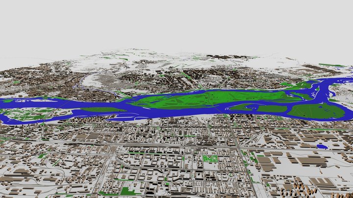Красноярск (Krasnoyarsk) 3d model 3D Model